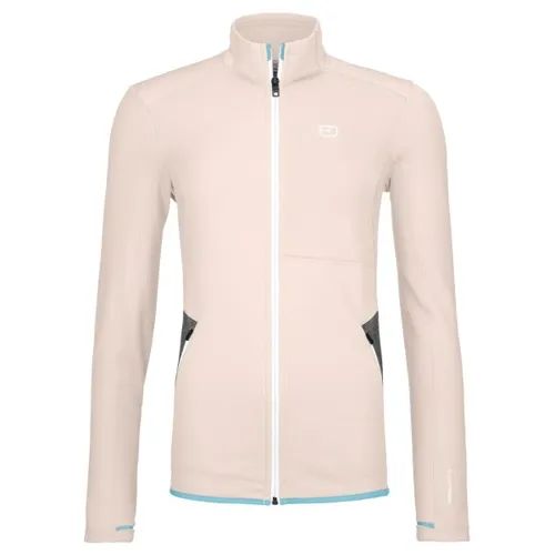 Ortovox Fleece Jacket Women White Chalk (XL) - Damen Jacke aus recyceltem Polyester und Merino, ideal für kalte Wintertage. Hohe Funktionalität, Atmungsaktivität und maximale Bewegungsfreiheit für Outdoor-Aktivitäten.