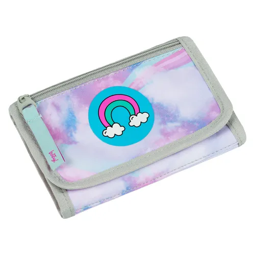 Brustbeutel Kinder - Geldbörse für Mädchen - Geldbeutel, Mini Portemonnaie, Kleingeld Münzbörse (Himmel)