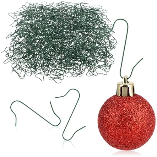 com-four® 600x Haken für Weihnachtsbaumschmuck in grün von COM-FOUR