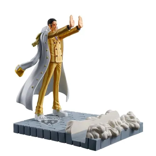Banpresto Sammelfigur One Piece Kizaru Borsalino 12cm - Sammelfigur aus der beliebten Anime-Serie One Piece, 12 cm groß, mit präzisen Details und leuchtenden Farben. Ein Must-Have für Fans und Sammler!