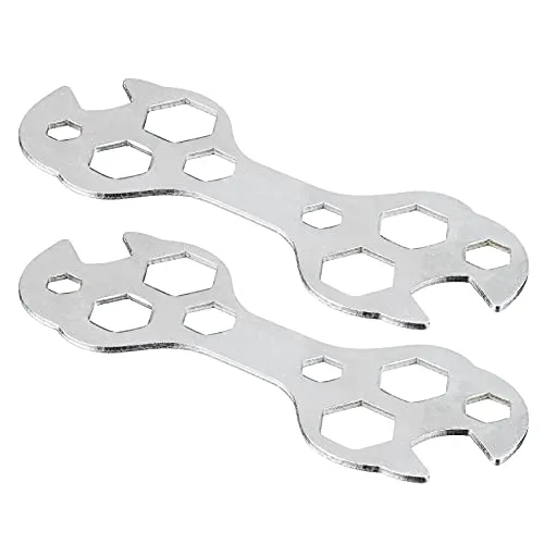 WEAVERBIRD 2PCS Magnetschlüssel-Satz Schraubenschlüssel Maulschlüssel Fahrrad 10 in 1 Fahrrad-Zyklus Reparatur Stahl Spanner Mehrzweck Mutter Schraube Sicherungsring Entferner Innenlager Pedal Wrench