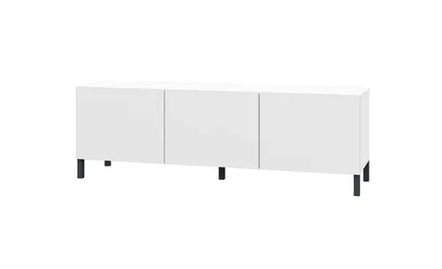 Sophia Lowboard 139 cm 3-türig mit Metallfüßen - Modernes Lowboard mit 3 Türen und anthrazitfarbenen Metallfüßen. Maße: 139/35/45 cm (B/T/H). Bietet viel Stauraum und fügt sich perfekt in jedes Wohnambiente ein. Pflegeleichte Oberfläche für einfache Reinigung.