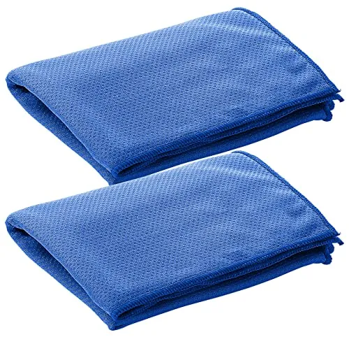PEARL Kühlhandtuch: 2er-Set effektive kühlende Multifunktionstücher, 110 x 35 cm (Kühltücher für den Nacken, Kühlendes Stirnband, Aktiv Multifunktionstuch)