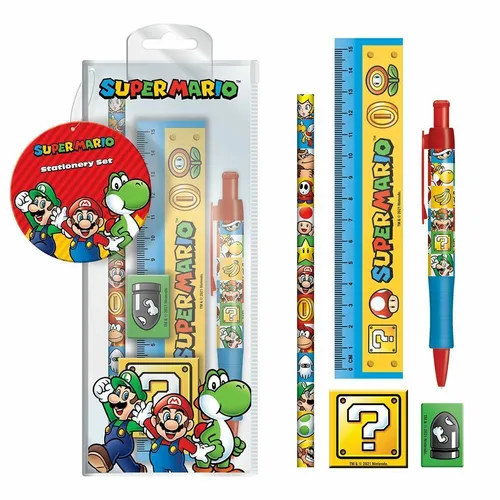 PYRAMID SUPER MARIO (COLOUR BLOCK) - STATIONERY SET - Neu & OVP