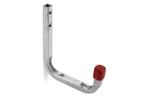 SO-TECH® Wandhaken Garagen-Haken Allzweckhaken Gerätehalter, 140 x 115 mm, (1-St), Metall verzinkt, belastbar bis 30 kg, mit roter Kappe