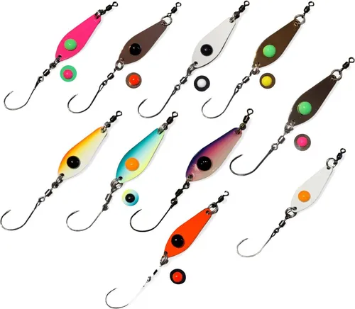 Troutwerk Spoon 3,1cm 2,4g - Forellenspoon, Troutwerk Farbe:grün/pink