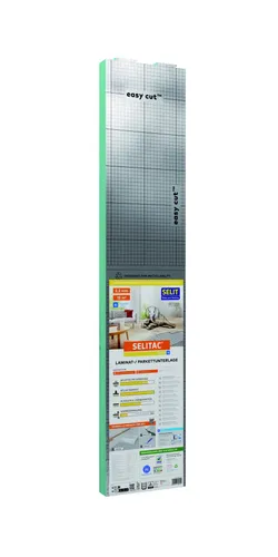 Selitac Trittschalldämmung Parkett- & Laminat 2,2 mm 15 m² - Hochwertige Trittschalldämmung für Parkett und Laminat, 2,2 mm dick und ideal für eine ruhige Wohnatmosphäre. Perfekt für den einfachen Einbau und optimalen Schallschutz.