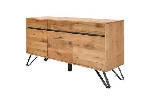 riess-ambiente Sideboard LIVING EDGE 160cm natur, Sideboard · Baumkante · Wildeiche · Kommode · Wohnzimmer