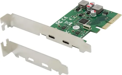 CONCEPTRONIC PCI Express Card 2 Port USB-C 3.2 - USB-Controller mit 2 schnellen USB-C 3.2 Ports für hohe Datenübertragungsgeschwindigkeiten und einfache Erweiterung Ihres Systems.