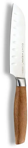 Echtwerk Santokumesser Classic Edition – 15 cm Edelstahlklinge mit Akazienholzgriff - Vielseitiges Küchenmesser mit extra scharfer Edelstahlklinge und ergonomischem Akazienholzgriff. Ideal zum Schneiden von Gemüse, Fleisch und Fisch. Gesamtlänge: 28,9 cm.