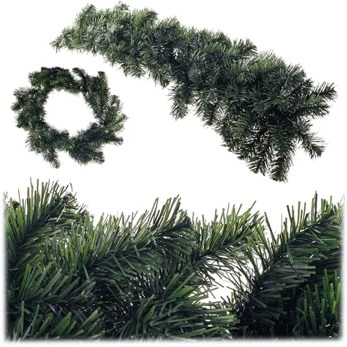 KADAX Künstliche Weihnachtsgirlande 100 cm, Realistisch Tannengirlande für Festliche Dekoration, Girlande für Innen- und Außengebrauch, Weihnachtsdeko (Grün)