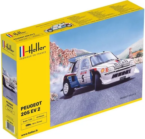 Peugeot 205 EV 2 in 1 Bausatz 1:24 - Automobile Bausatz im Maßstab 1:24, ideal für Modellbau-Enthusiasten und Peugeot-Fans, ermöglicht den Bau eines detailgetreuen Sportwagens.
