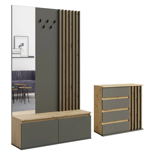 Garderoben-Set Doris Flurgarderobe 200x34x202cm