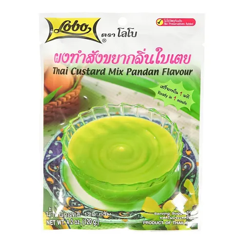 Lobo Custard Mix Pudding Pandan Geschmack 120g Thai Pudding