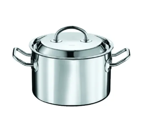 RÖSLE Kochtopf 24 cm aus Edelstahl - Hochwertiger Kochtopf aus Mehrschichtmaterial, ideal für gleichmäßiges Kochen und perfekte Wärmeverteilung, perfekt für jede Küche.