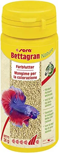 sera Bettagran Nature 50 ml - Farbverstärkendes Futtergranulat für Kampffische, mit natürlichem Astaxanthin und Spirulina für optimale Gesundheit und Farbenpracht