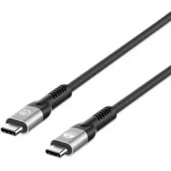 MANHATTAN 356374 - USB 4.0 Kabel, 40 Gbit/s, 240 W, 8K 60Hz, 1,0 m - Hochleistungs-USB-C-Kabel, das ultraschnelle Datenübertragungsraten von bis zu 40 Gbit/s ermöglicht. Ideal für 8K-Video und leistungsstarkes Laden bis 240 W. Perfekt für moderne Laptops und Geräte.