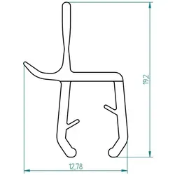 Breuer Spritzschutzprofil 2 x 424 mm - Praktisches Spritzschutzprofil für effektiven Schutz gegen Spritzwasser, ideal für Küchen und Werkstätten.