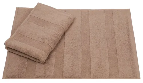 Betz Badematte 2er Set Badvorleger Deluxe Größe 50 x 68 cm, strapazierfähig, Baumwolle, rechteckig, unbeschichtet