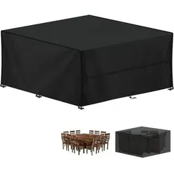 Tischabdeckung Gartenmöbel Wasserdicht Winterfest 420D 300x300x100cm