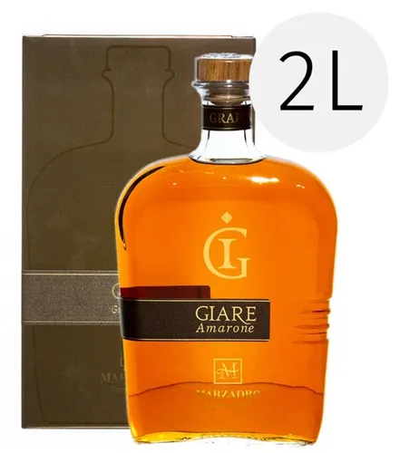 Marzadro Grappa Giare Amarone 2l - Grappa Giare Amarone von Marzadro in der 2L-Großflasche, bietet einen komplexen und harmonischen Geschmack – ideal für besondere Anlässe!