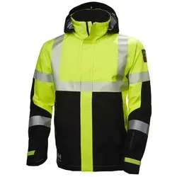Helly Hansen ICU SHELL JACKET 71172 - Hochwertiger Wetterschutz in Gelb/Schwarz - XL - Arbeits- & Schutzkleidung mit optimalem Wetterschutz, dreilagigem Helly Tech® Performance Stoff und reflektierendem Aufdruck für Sicherheit und Komfort.