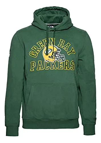 New Era NFL Green Bay Packers College Hoodie - ciltrano Green Size XS - Fun-Kapuzenpullover, exklusiv bei BACKSPIN! Offizielles NFL Lizenzprodukt mit gesticktem College Logo und NFL Shield auf dem Ärmel.