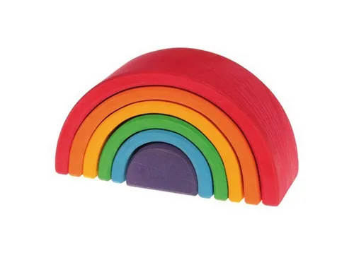 GRIMM ́S Regenbogen Stapelsteine 6-teilig - Farbenfrohes Holzspielzeug für kreative Spielmomente. Ideal zum Stapeln und Sortieren, fördert die Feinmotorik und das räumliche Denken. Für Kinder ab 12 Monaten geeignet.