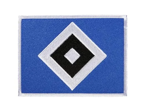 Hamburger SV HSV Aufnäher Raute groß - Aufnäher für Fans des Hamburger SV, ideal zur Verschönerung von Kleidung und Accessoires mit hochwertiger Stickerei.