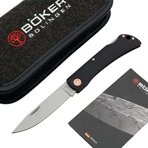 Böker Messer Rangebuster Black Copper - Hochwertiges Taschenmesser - Taschenmesser mit N690 Stahlklinge und Micarta-Griff, ideal für Outdoor-Abenteuer und den täglichen Gebrauch.