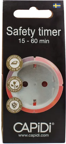 CAPiDi Zeitschaltuhr 15-60 Minuten mit LED-Anzeige