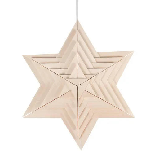 Fensterschmuck Weihnachtsstern mit doppelter elektrischer Beleuchtung - Nussknacker: Handgefertigter Fensterstern aus Holz mit dekorativer und wiederverwendbarer Beleuchtung, ideal für festliche Weihnachtsdekoration.