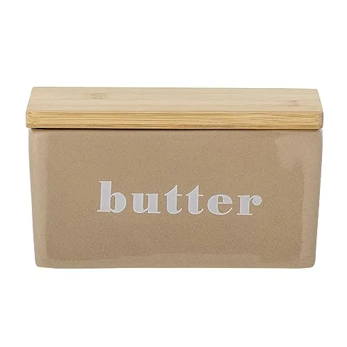 Bloomingville Butterdose ''Hanyu'' in Beige - (B)12,5 x (H)7 x (T)9 cm