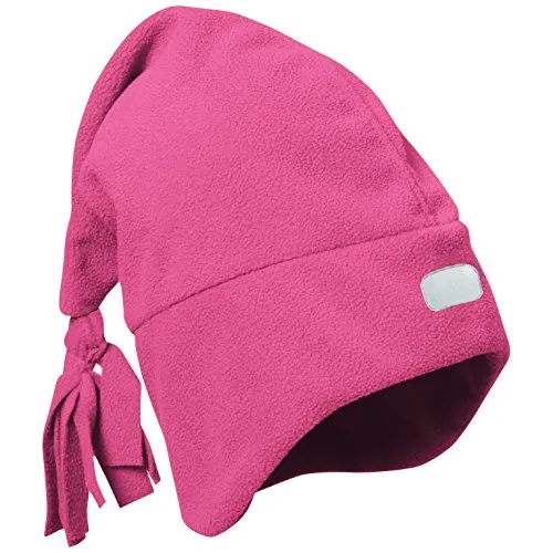Playshoes Unisex Kinder Fleece-Mütze Wintermütze, Zipfelmütze pink, 55cm