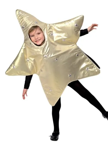 Smiffys Weihnachtsstern Kostüm für Kinder, Gold in gold von Smiffys
