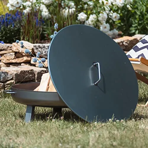 Czaja Feuerschalen® Deckel für Feuerschalen 80cm - Grills: Universeller Deckel aus robustem Stahl, schützt vor Regen und ermöglicht einfaches Ablöschen des Feuers ohne Wasser.