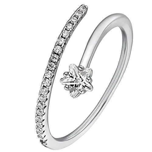 Heideman Ring Damen Jella aus Edelstahl mit weißem Stein - Eleganter Damenring aus poliertem Edelstahl, nickelfrei und antiallergen, ideal für Allergiker. Perfekter Tragekomfort und glänzende Oberfläche, ideal als Geschenk für besondere Anlässe.