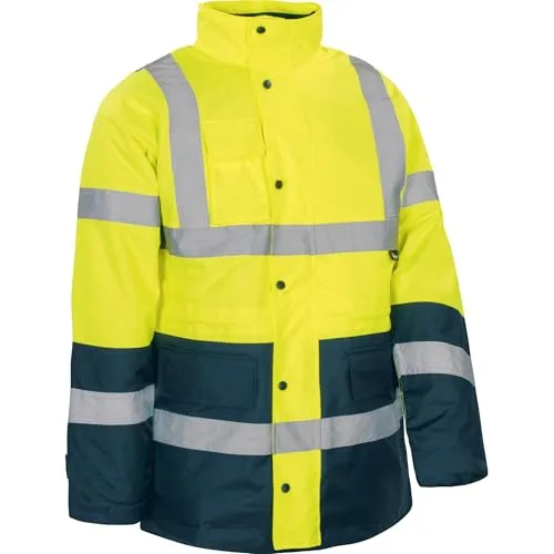 Vizwell Premium Warnschutzparka 2in1 orange-Marine oder gelb-Marine Gr.S