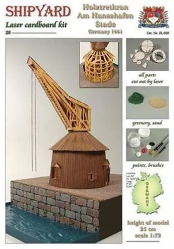 Krick SHIPYARD Holztretkran Stade 1661 Bausatz von SHIPYARD