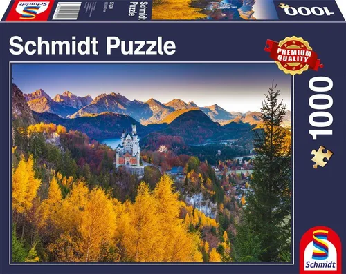 Schmidt Spiele Puzzle 1000 Teile Schmidt Spiele Puzzle Herbstliches Neuschwanstein 57390, 1000 Puzzleteile