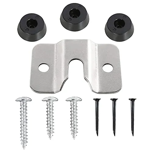 joyionic Wandhalter für Dartboards Steel-Dartboards Befestigungsset für Dartscheiben, aus Edelstahl & Gummi, inkl. Abstandshalter, Schwarz-Grau