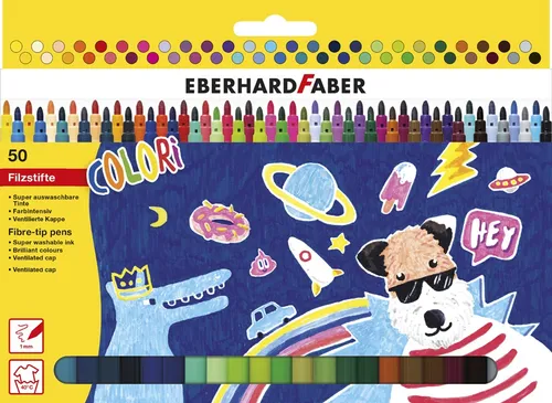 EBERHARD FABER Fasermaler COLORI 50er Kartonetui