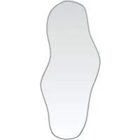 vidaXL Hängespiegel 100x45cm - Silbern - Dekorativer Wandspiegel für jedes Zimmer, langlebig und stabil durch Glas und PVC-Rahmen. Perfekt für kleine Räume und sorgt für klare Spiegelbilder.