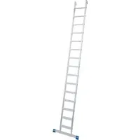 Krause Anlegeleiter Stabilo 134745, 3,95m Aluminium - Leiter für bis zu 150 kg, maximale Arbeitshöhe 4,80 m, mit rutschhemmenden Fußstopfen und 10 Jahren Herstellergarantie. Ideal für sichere und stabile Arbeiten in der Höhe.