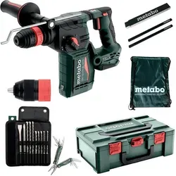 Metabo Akku Kombihammer KH 18 LTX BL 24 Q CAS + Bohrer- Meißelset + Sportbeutel