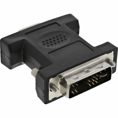InLine® DVI-A Adapter Analog 12+5 Stecker zu 15pol HD Buchse (VGA) schwarz