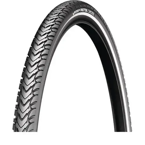 Michelin Protek Cross TT 700x35c - 28x1.40 TR Reifen - Fahrradreifen mit Pannenschutztechnologie, ideal für Stadtfahrten und vielseitige Nutzung auf verschiedenen Untergründen.