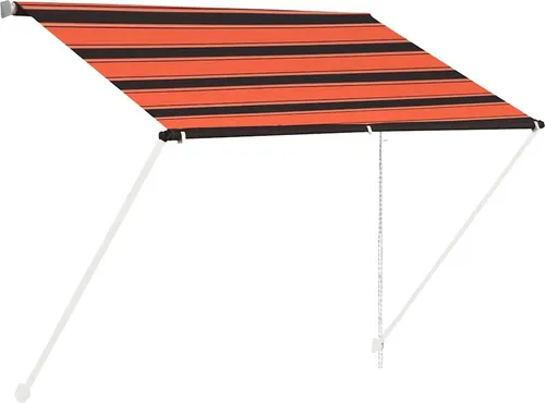 vidaXL Einziehbare Markise 100×150 cm Orange und Braun in orange von vidaXL