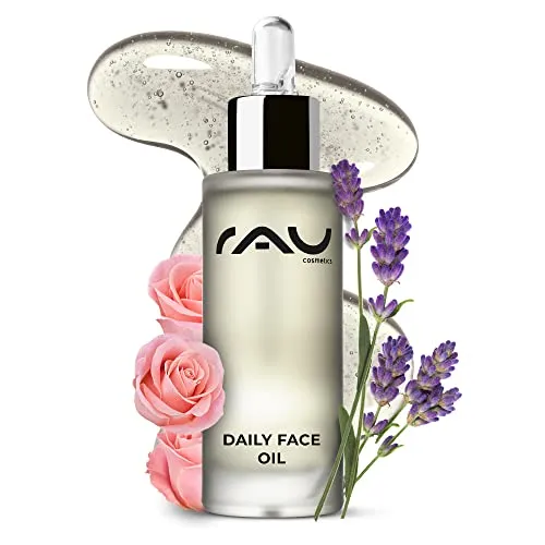 RAU Daily Face Oil - Luxuriöses Gesichtsöl für trockene und unreine Haut - Tagespflege mit über 10 natürlichen Ölen und Vitamin E für strahlend schöne Haut. Beruhigt und regeneriert mit Lavendelduft – ideal für ein entspannendes Abendritual!