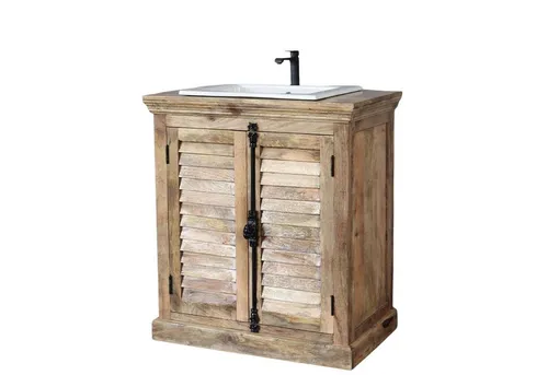 baario CUSSET Waschtisch mit Unterschrank aus Massivholz von baario